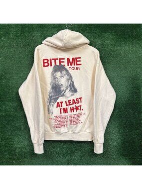 Renee Rapp At Least I'm Hot Bite Me Tour Oversized Zip-Up Hoodie Size Medium